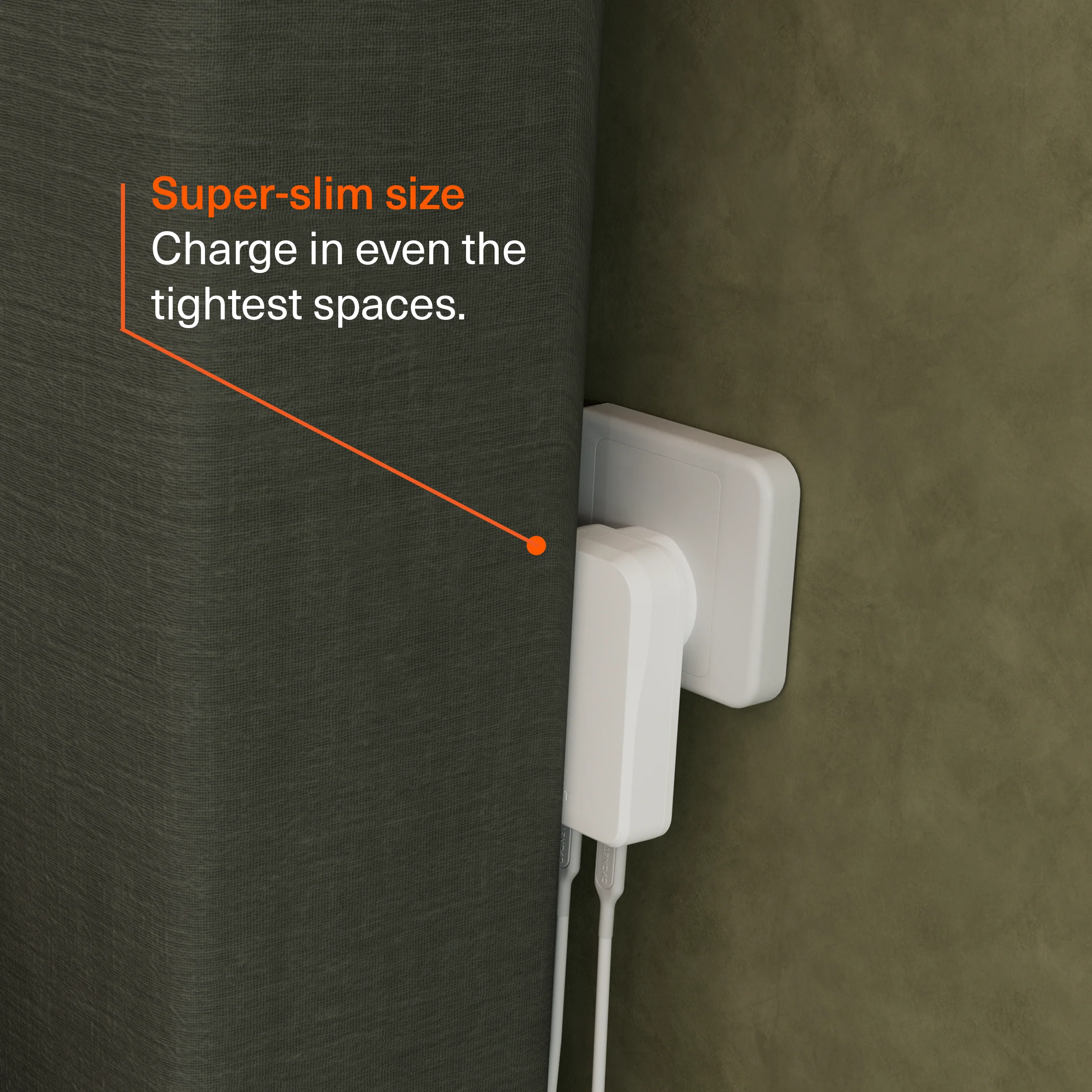 45W Dual USB-C GaN Slim Wall Charger - Image 2