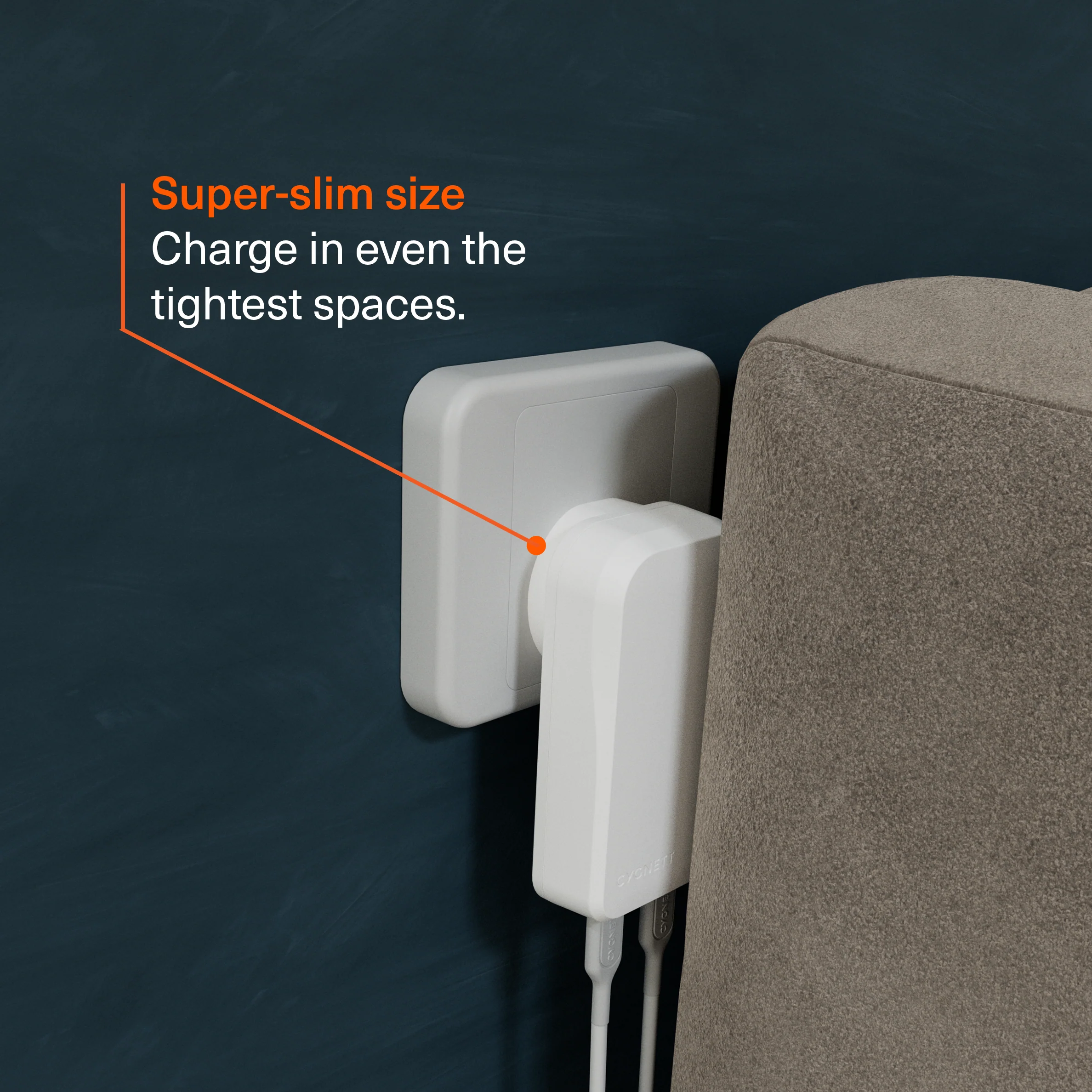 65W Dual USB-C GaN Slim Wall Charger - Image 2
