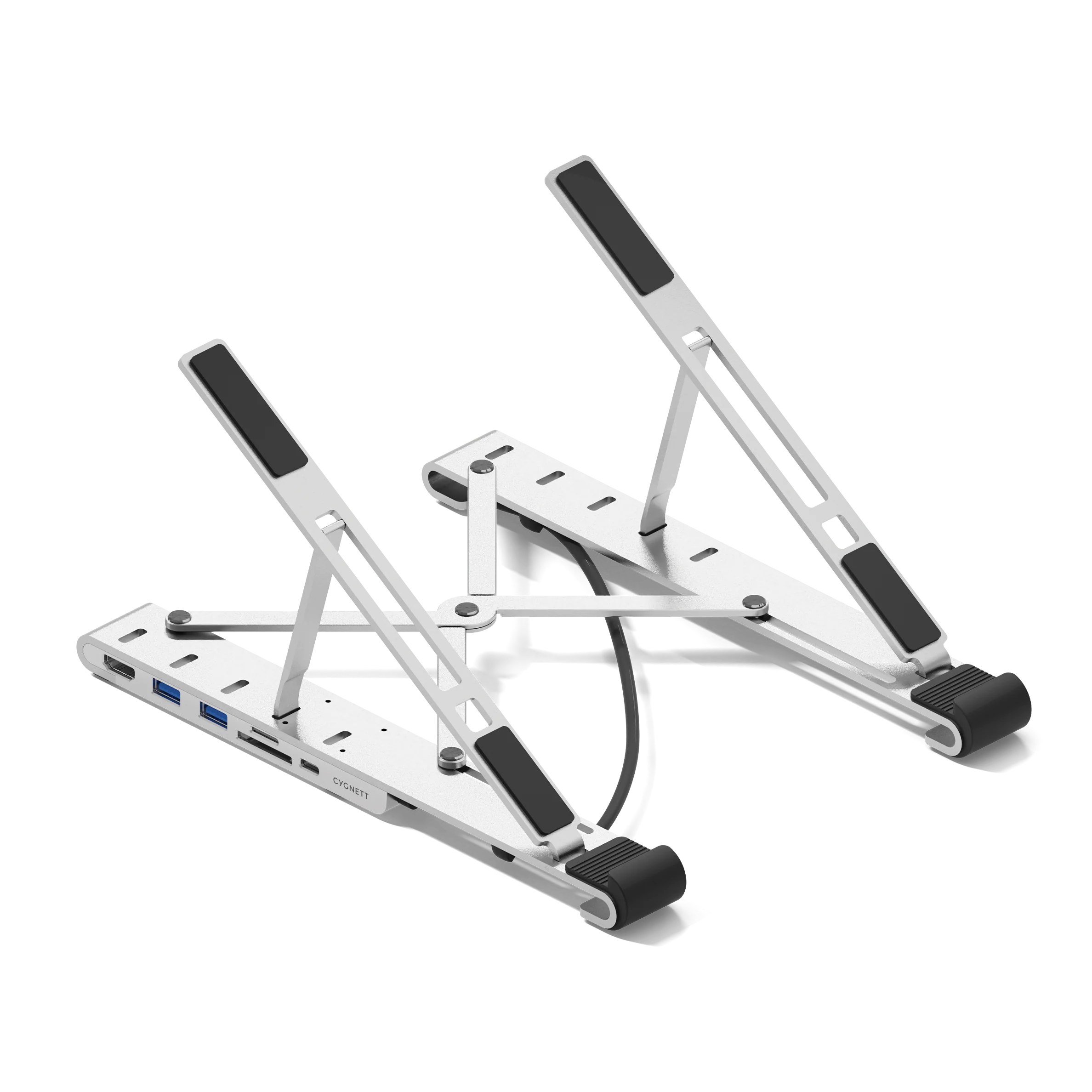 7-in-1 Hub with Folding Laptop Riser (Single HDMI)